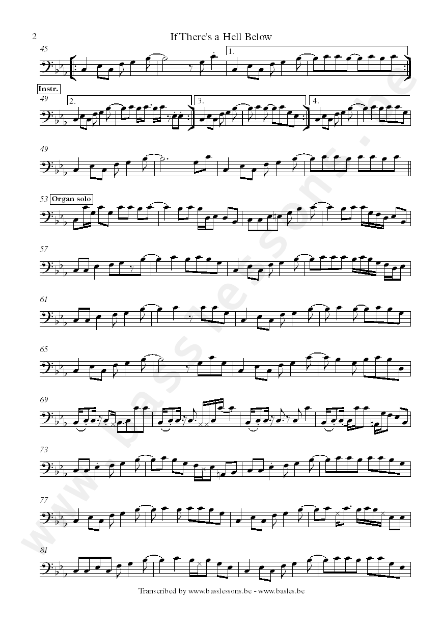 lou donaldson bass transcription