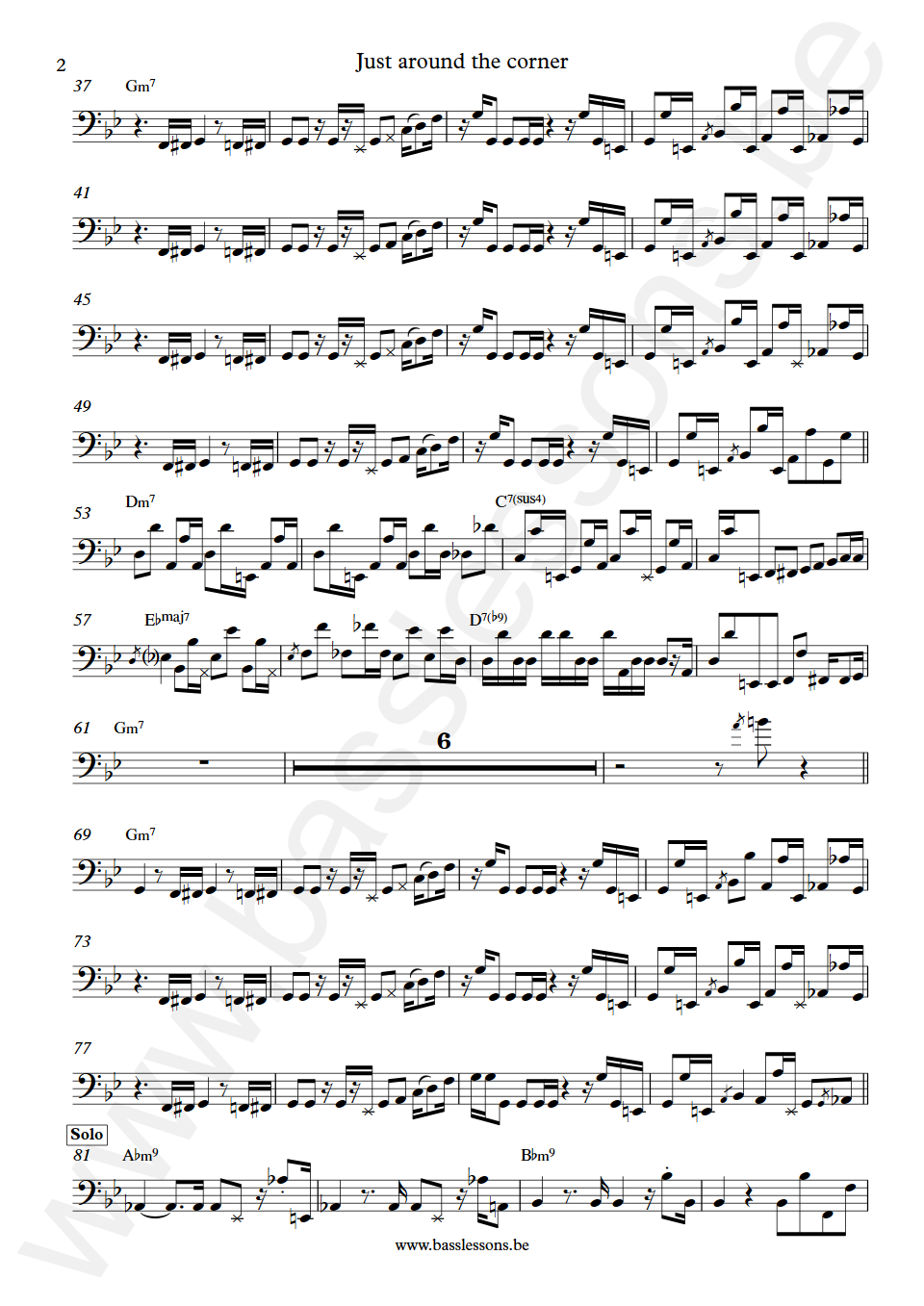 Herbie Hancock Just around the corner Freddie Washington Bass Transcription part 2