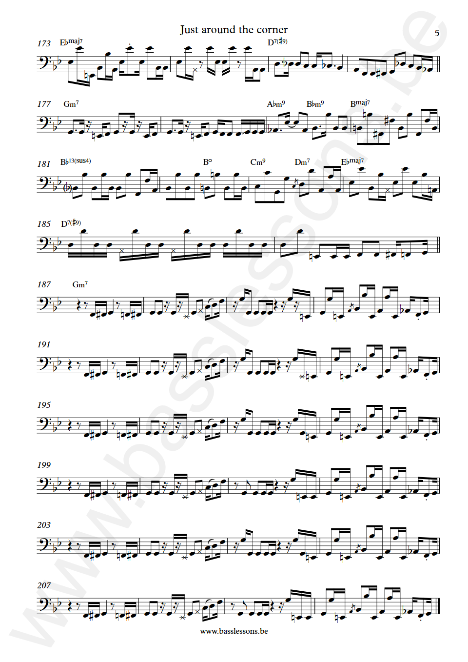 Herbie Hancock Just around the corner Freddie Washington Bass Transcription part 5