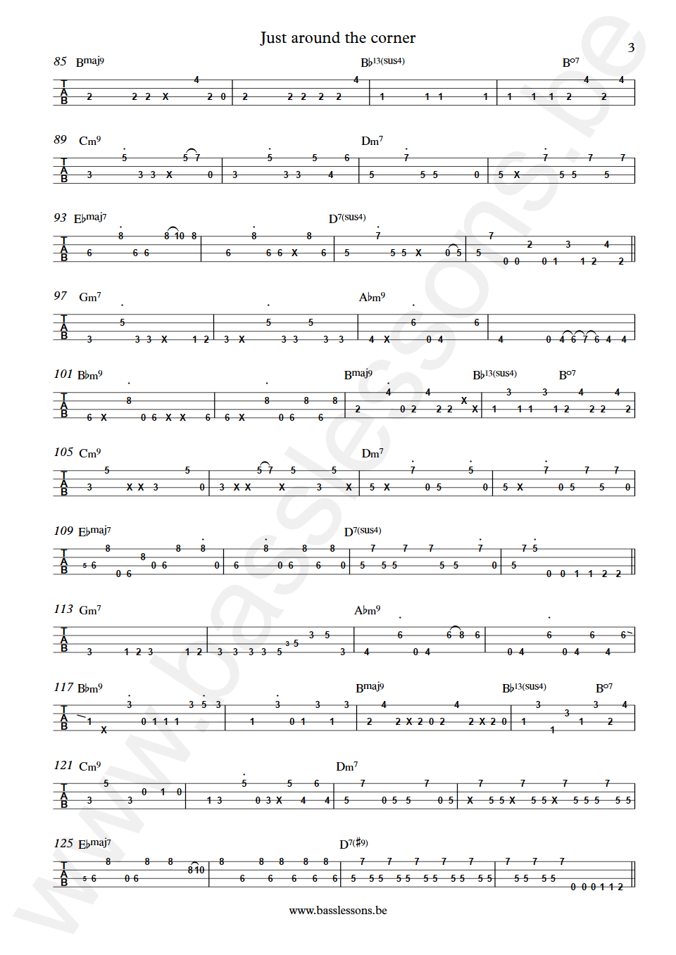 Herbie Hancock Just around the corner Freddie Washington Bass Tab Part 3