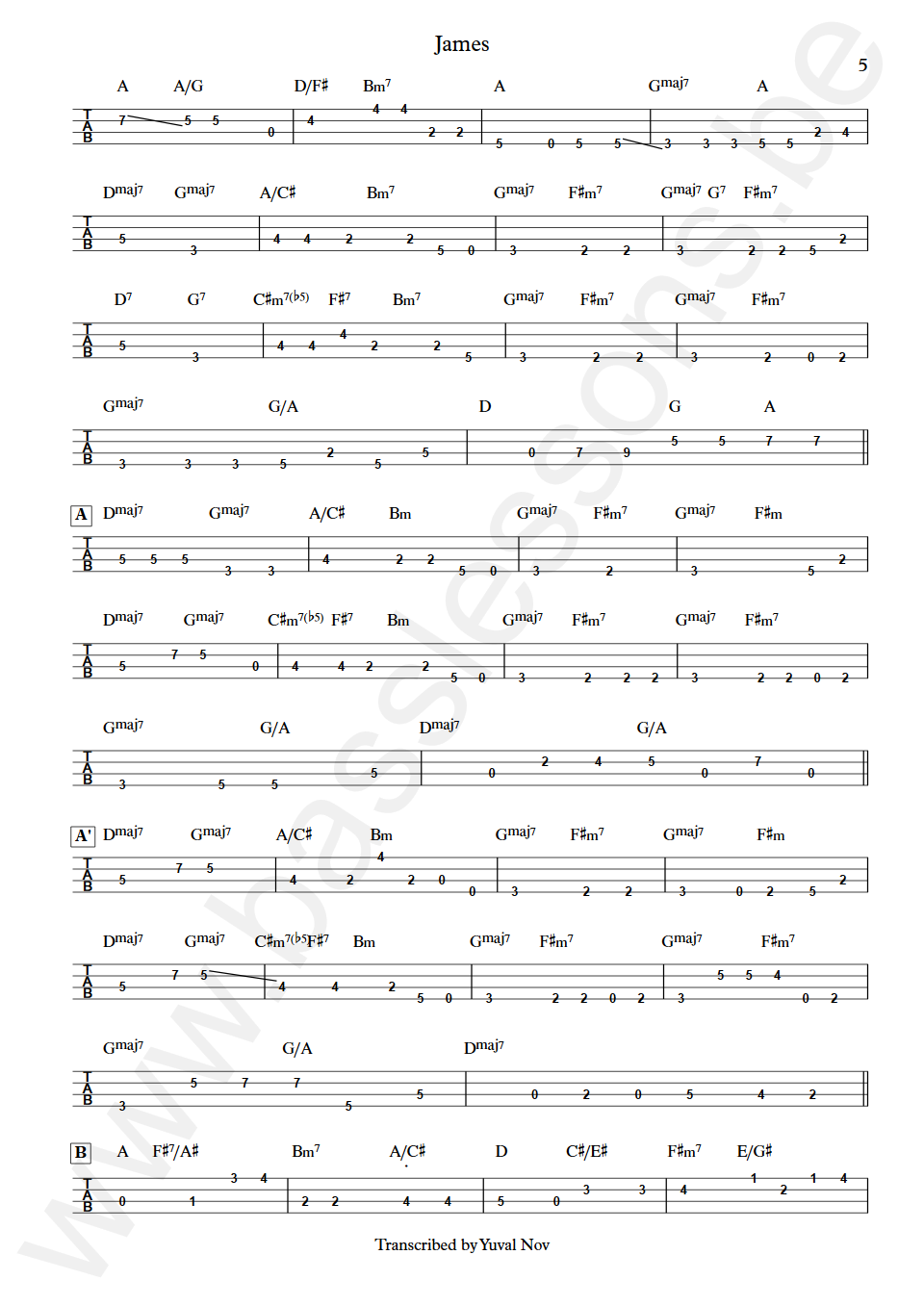 Pat Metheny Group James Steve Rodby Bass Tabs part 5