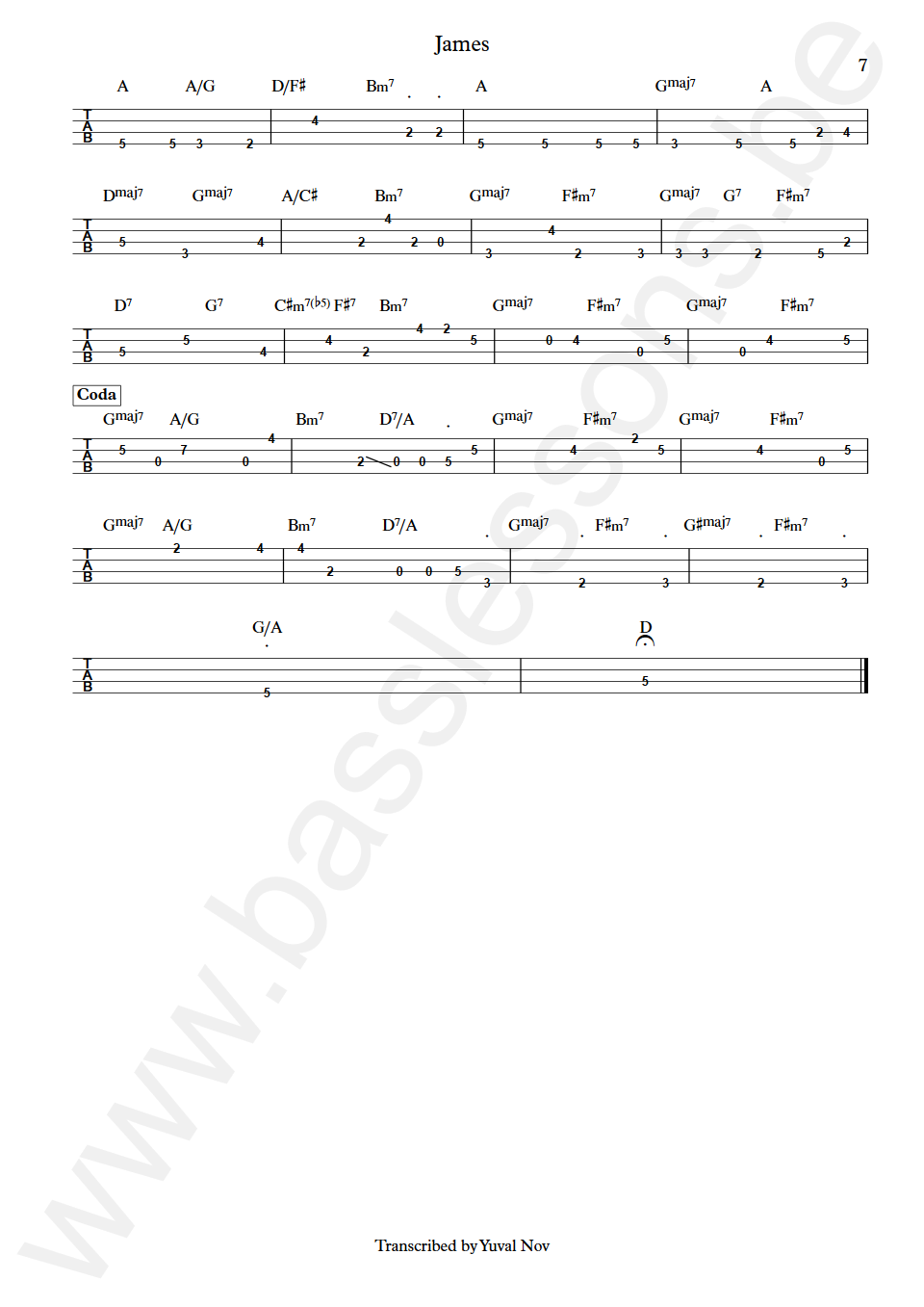 Pat Metheny Group James Steve Rodby Bass Tabs part 7