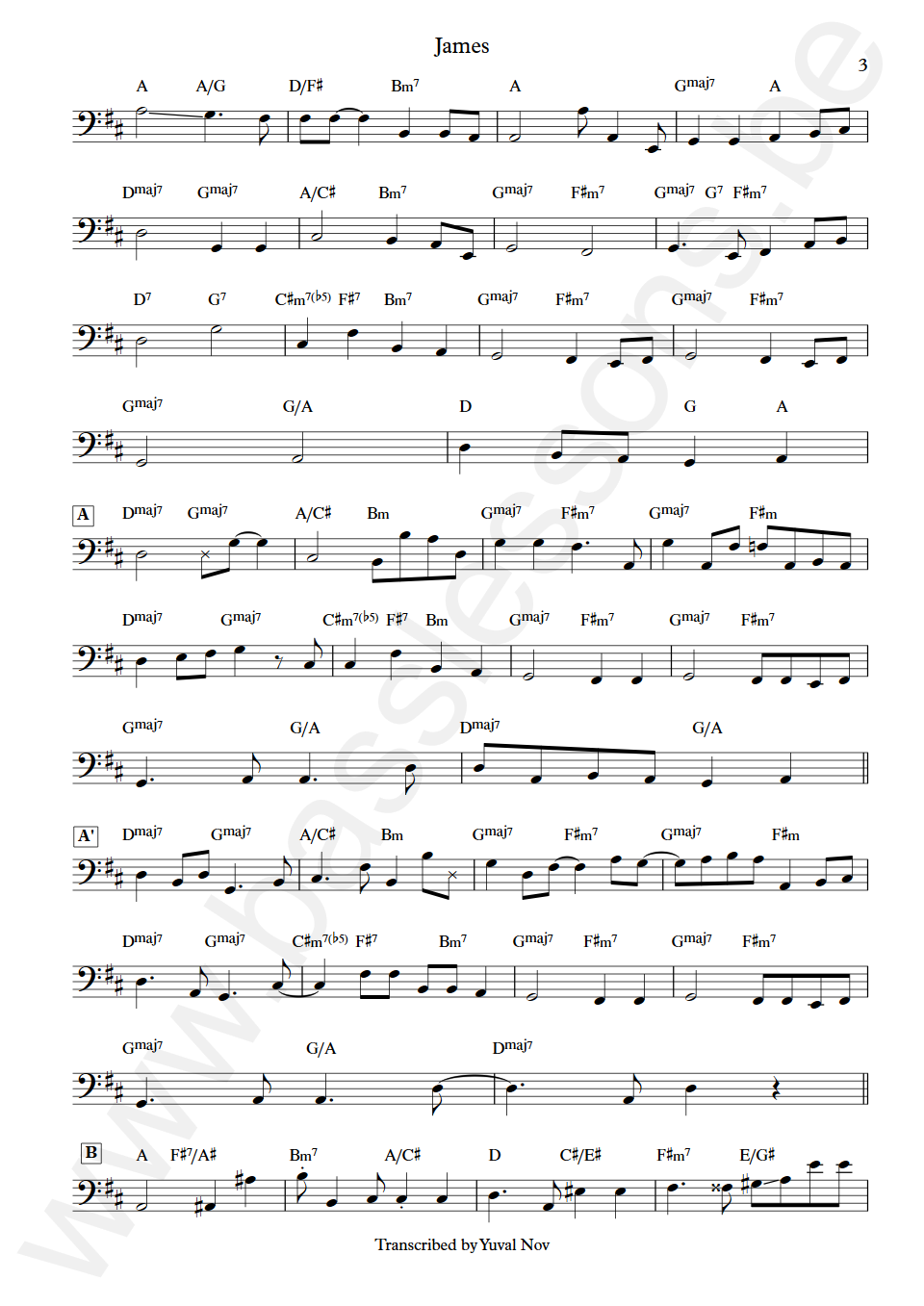 Pat Metheny Group James Steve Rodby Bass Transcription part 3