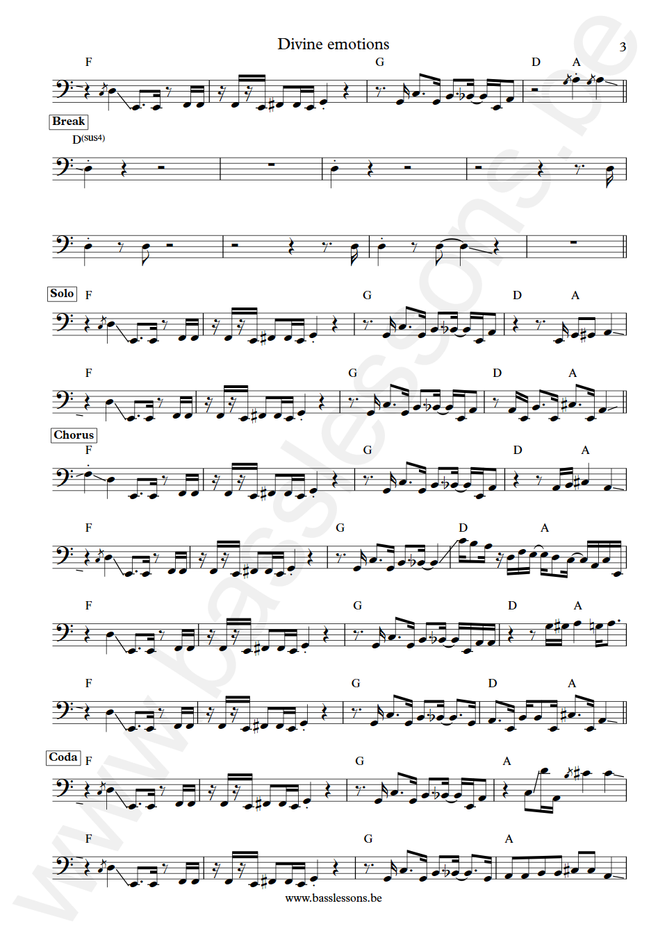 Narada Michael Walden Divine emotions Randy Jackson Bass Transcription part 3