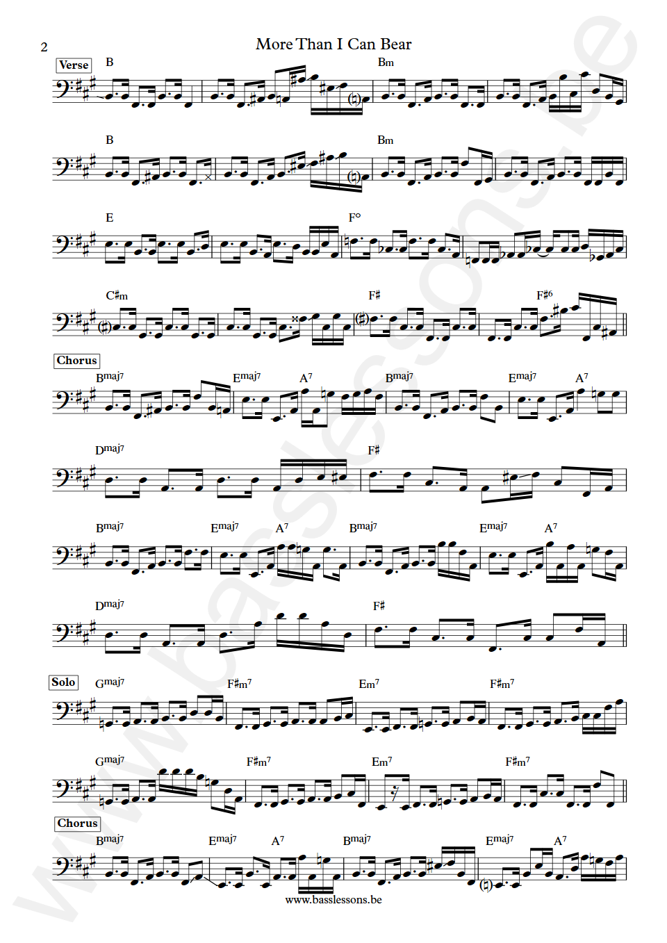 Matt Bianco  More Than I Can Bear Bass Transcription part 2