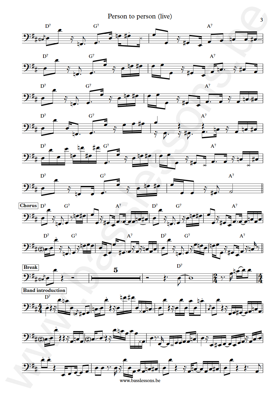 Average white band Person to person Alan Gorrie Bass Transcription part 3