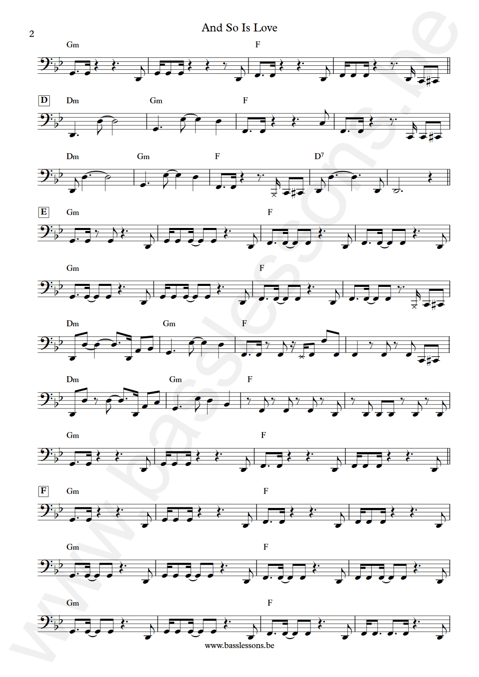 Kate Bush - And So Is Love - John Giblin Bass Transcription part 2