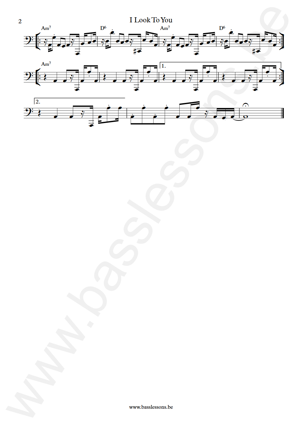 Miami Horror (ft. Kimbra) I Look To You Benjamin Plant Bass Transcription part 2