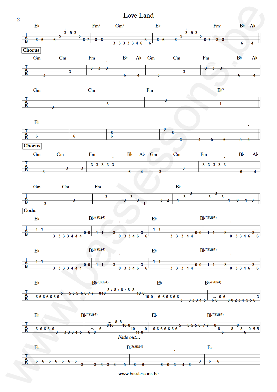 Charles Wright & the Watts 103rd Street Rhythm Band Loveland Melvin Dunlap Bass Tabs part 2