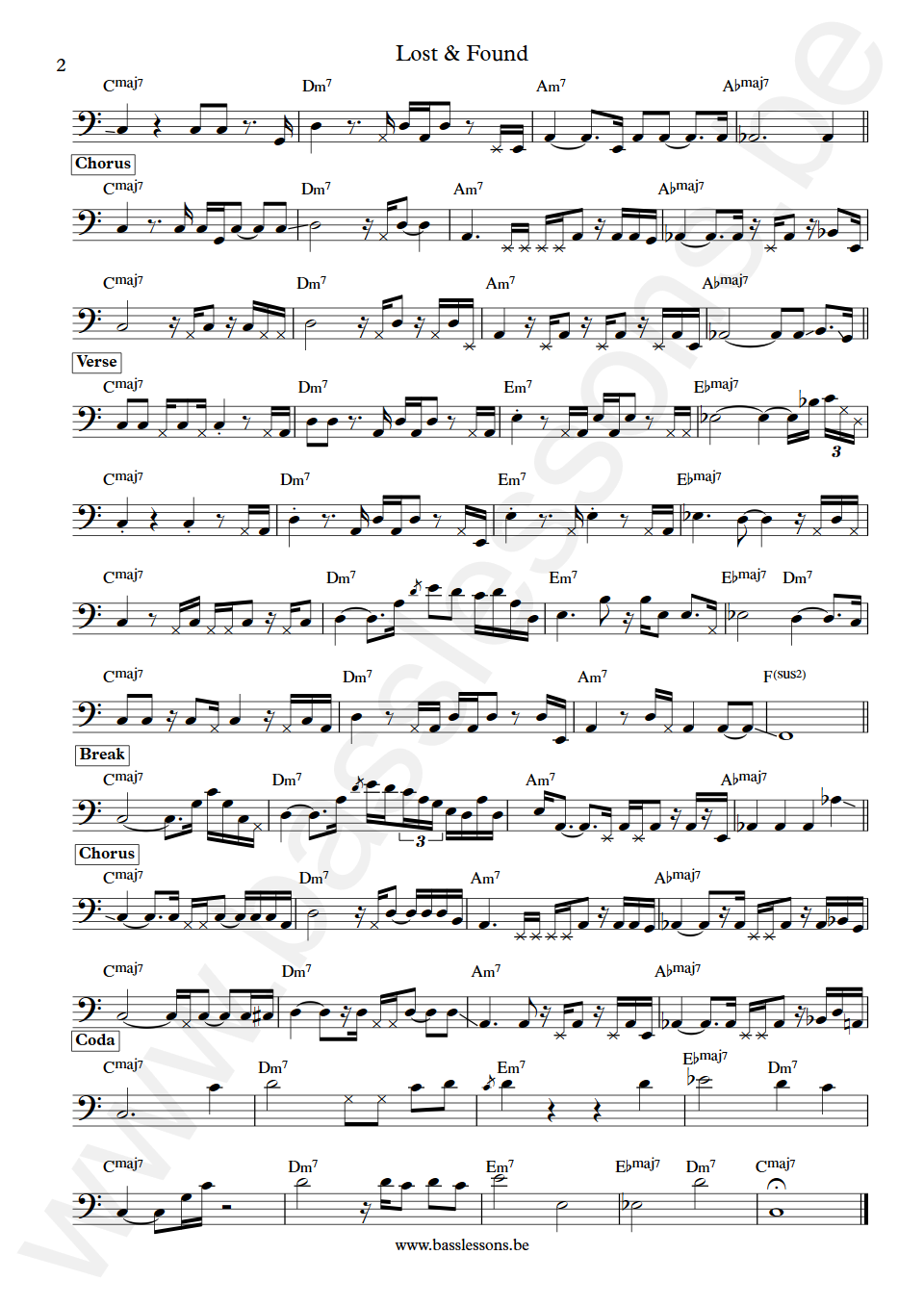 Jorja Smith Lost and Found Charlie Perry Bass Transcription part 2