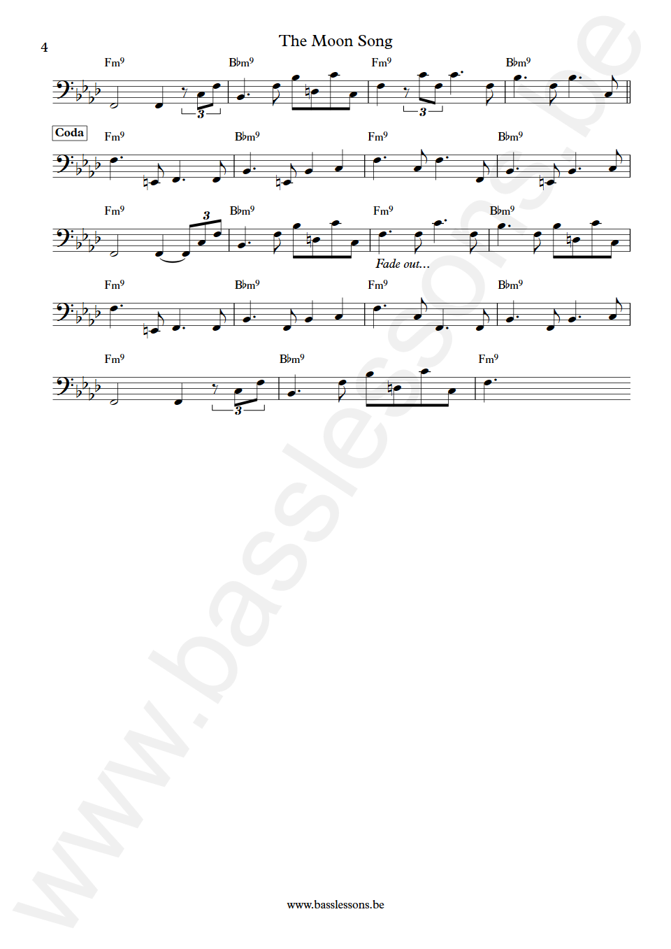 Charlie Haden and Pat Metheny The Moon Song Charlie Haden Bass Tabs Tabs