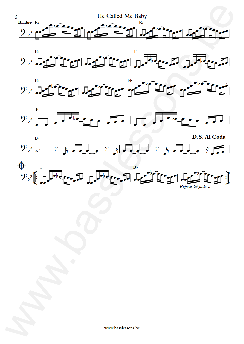 Candi Staton He Called Me Baby Bass Transcription part 2