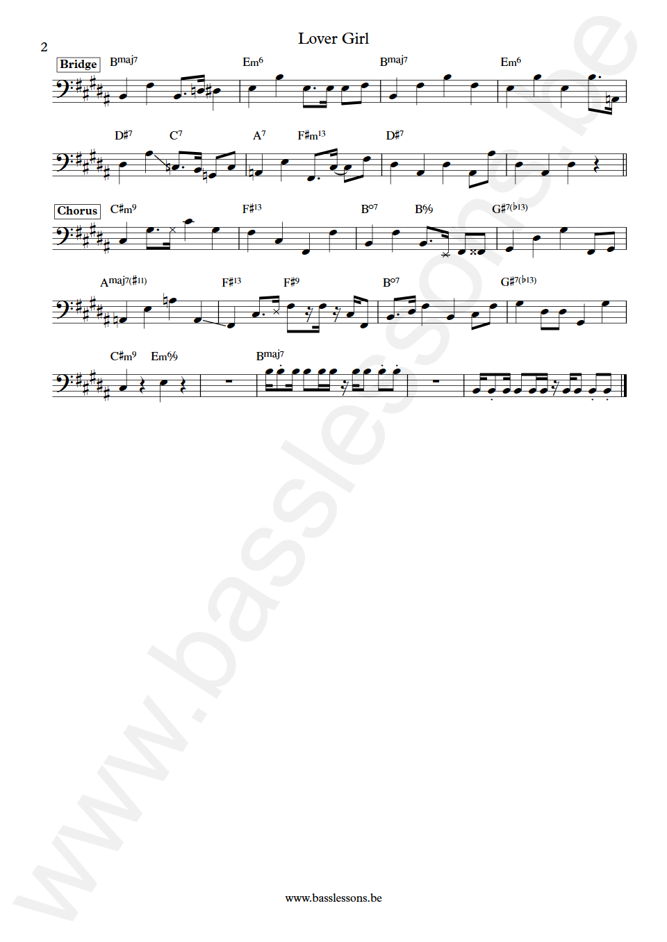 Laufey Lover Girl  Spencer Stewart Bass Transcription part 2