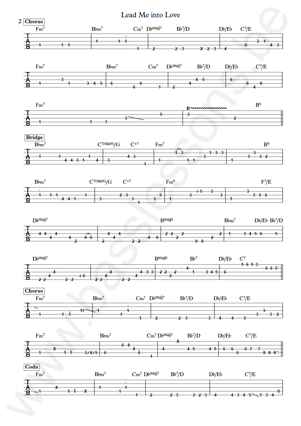 Anita Baker Lead Me into Love Nathan East Bass Tabs part 2