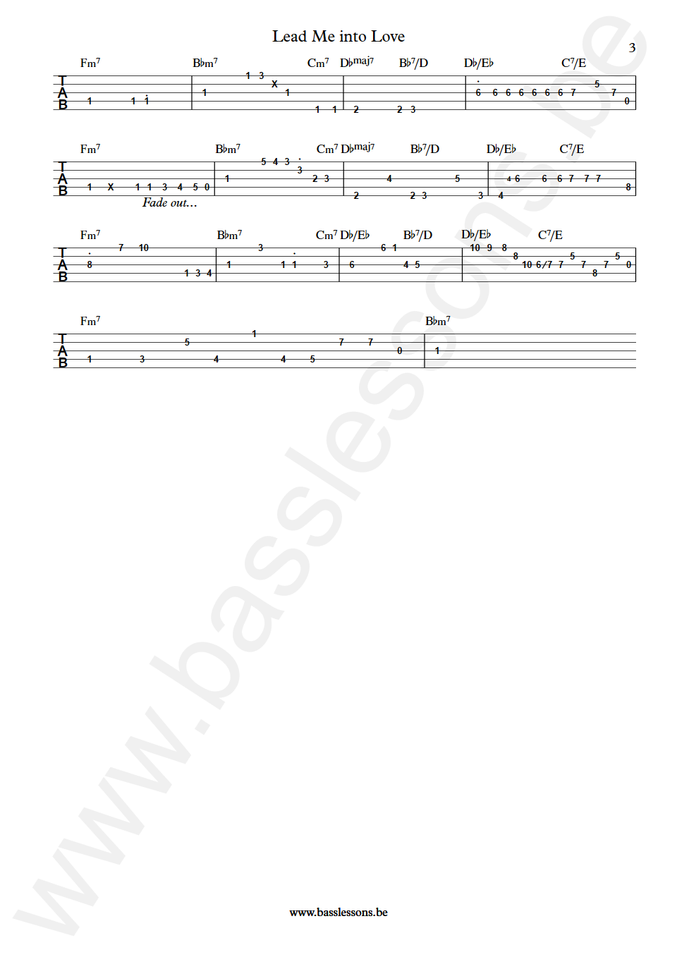 Anita Baker Lead Me into Love Nathan East Bass Tabs part 3