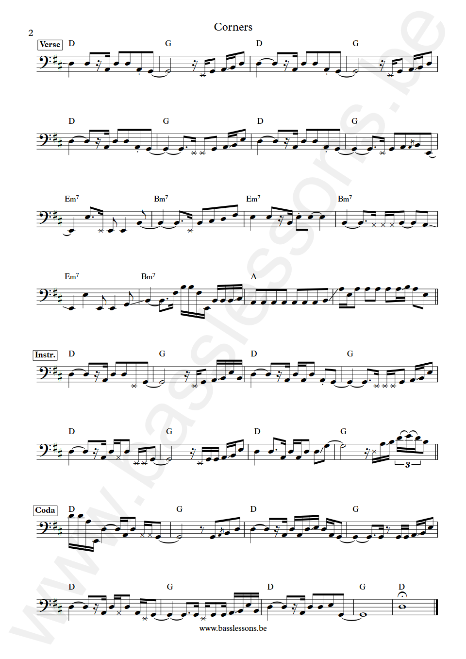 Octave Lissner Corners Dejan Antovic Bass Transcription part 2