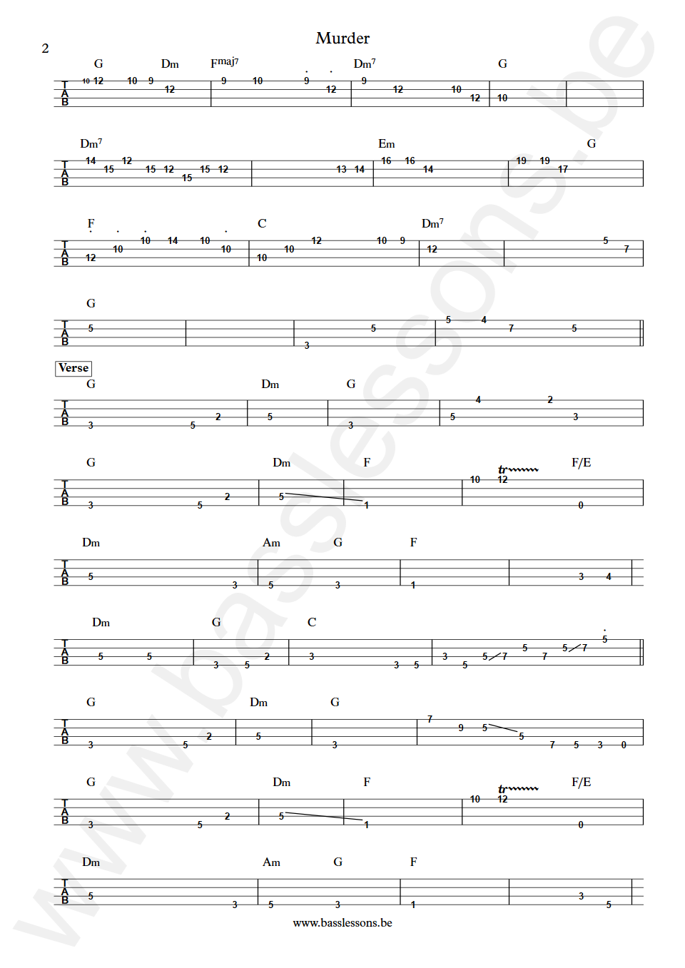 David Gilmour Murder Pino Palladino Bass Tabs part 2