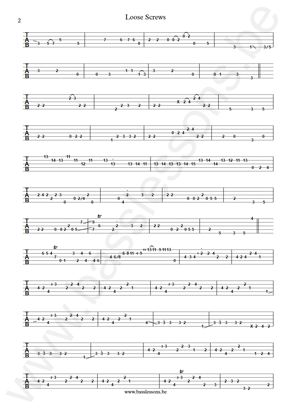 Ghost-Note Band Loose Screws Dywane MonoNeon Thomas Jr.  Bass Tabs part 2
