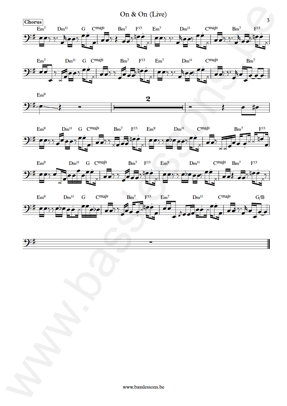 Erykah Badu On and On (Live) Hubert Eaves IV Bass Transcription part 3