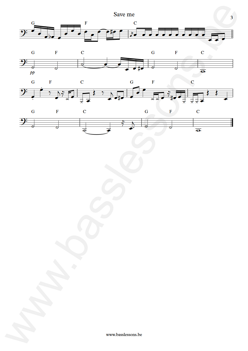 Dave Matthews Save Me Tony Hall Bass Transcription part 3