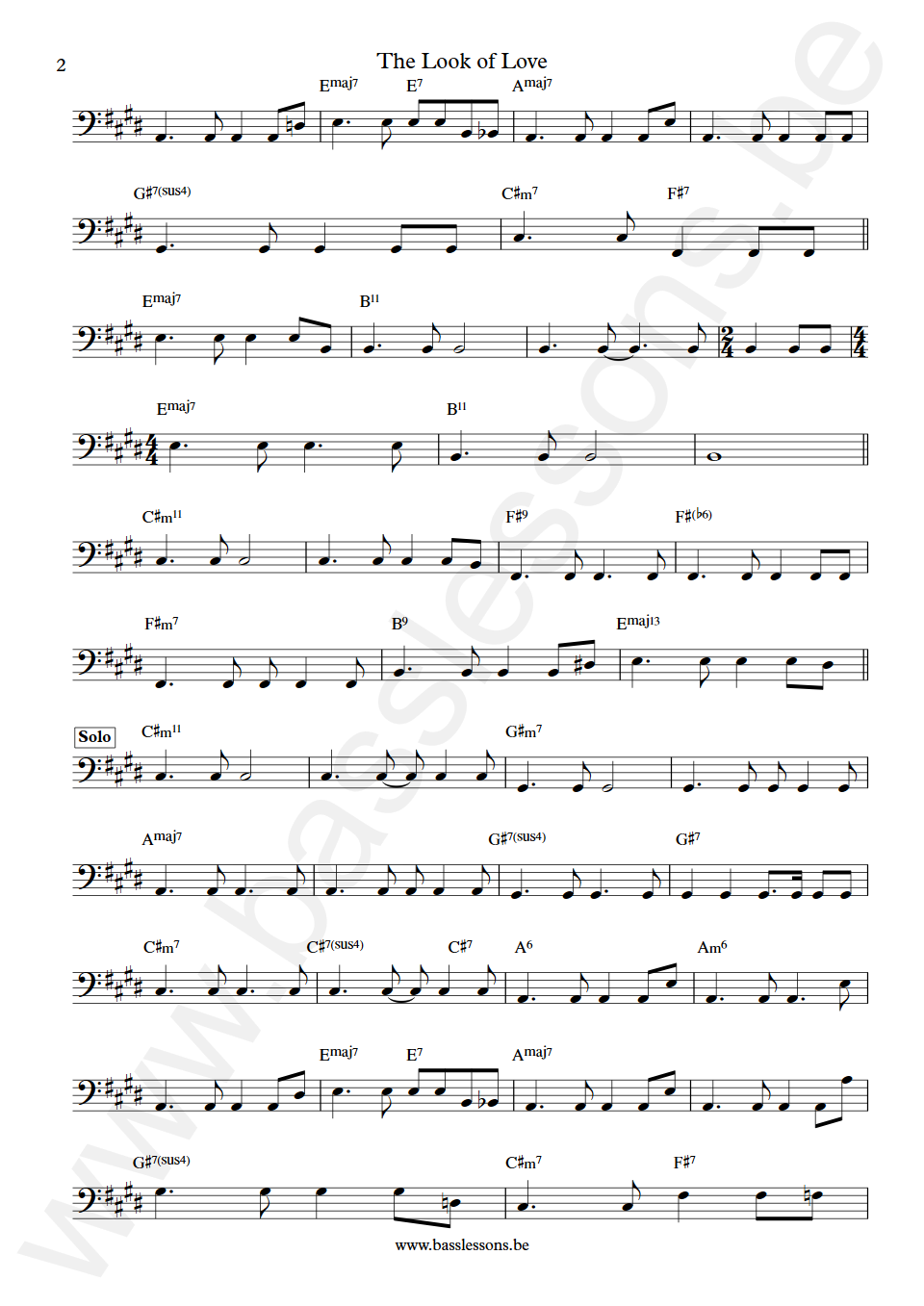 Dusty Springfield The Look of Love Douggie Reece Bass Transcription part 2