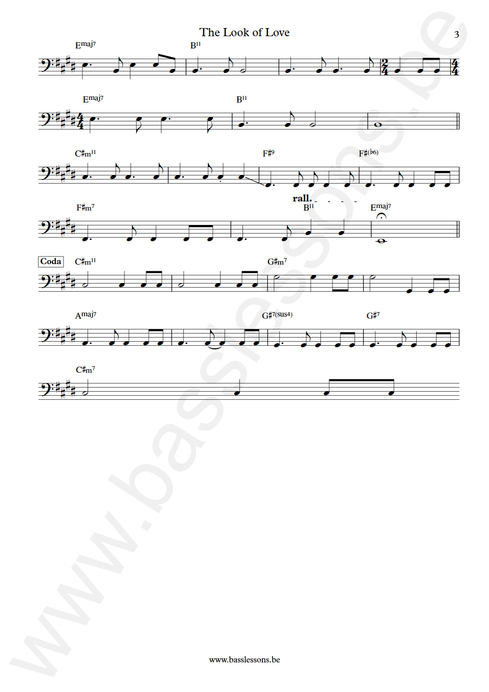 Dusty Springfield The Look of Love Douggie Reece Bass Transcription part 3