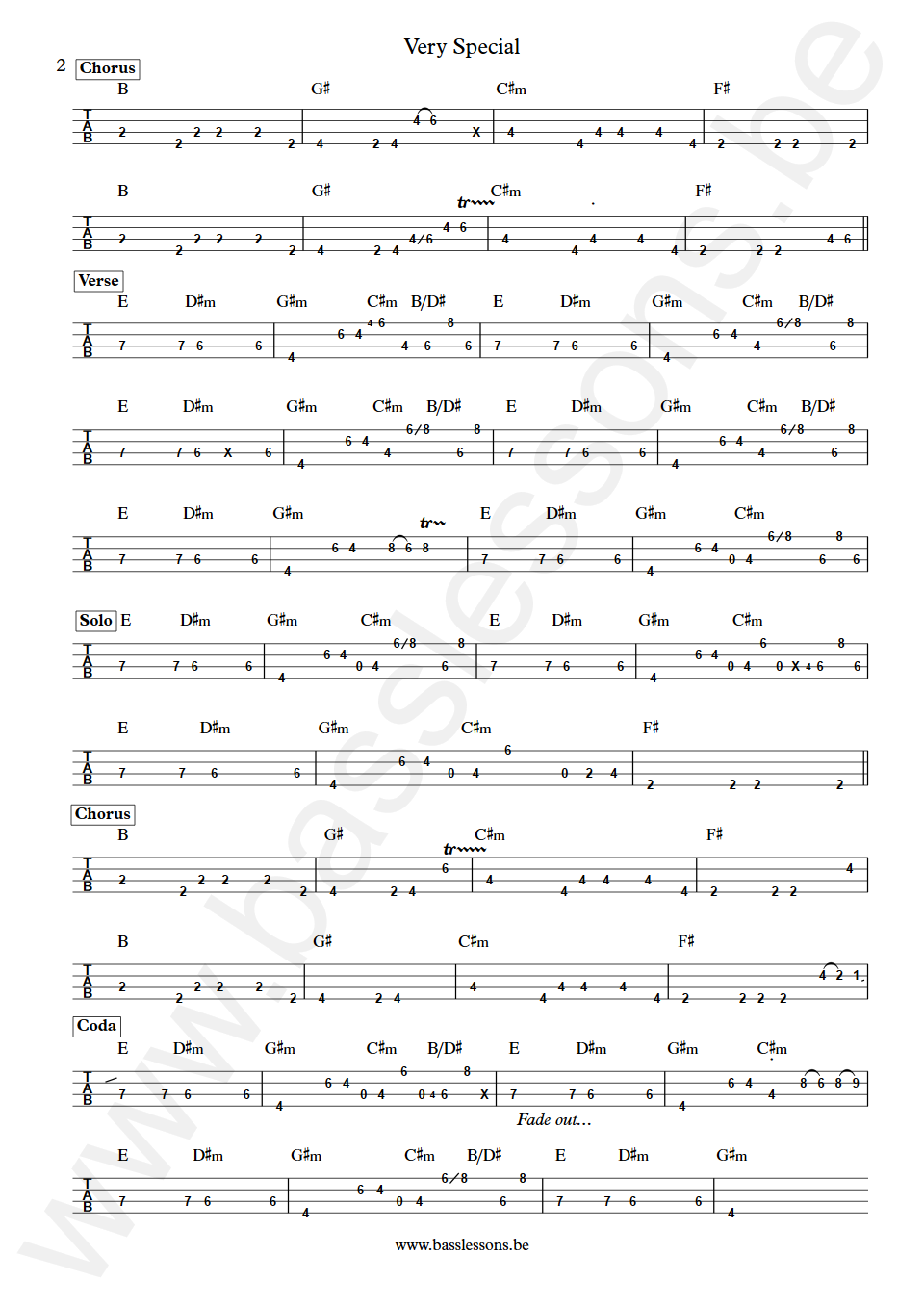 Debra Laws Very Special Nathan East  Bass Tabs part 2