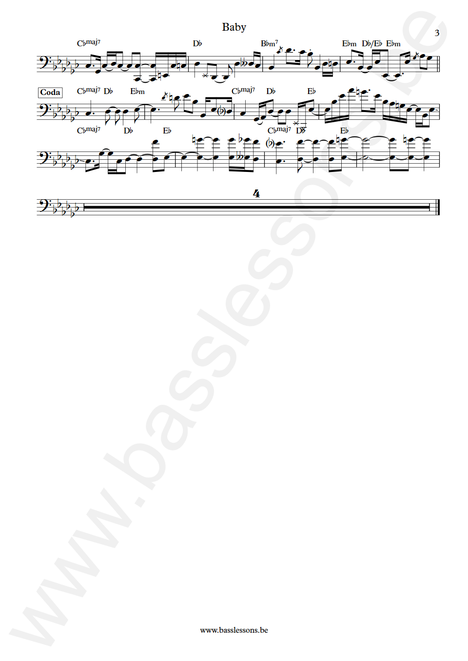 Anita Baker Baby Nathan East Bass Transcription part 3