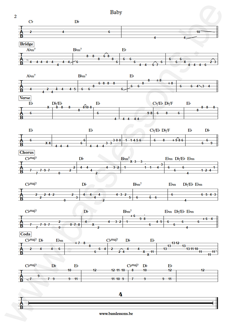 Anita Baker Baby Nathan East Bass Tabs part 2