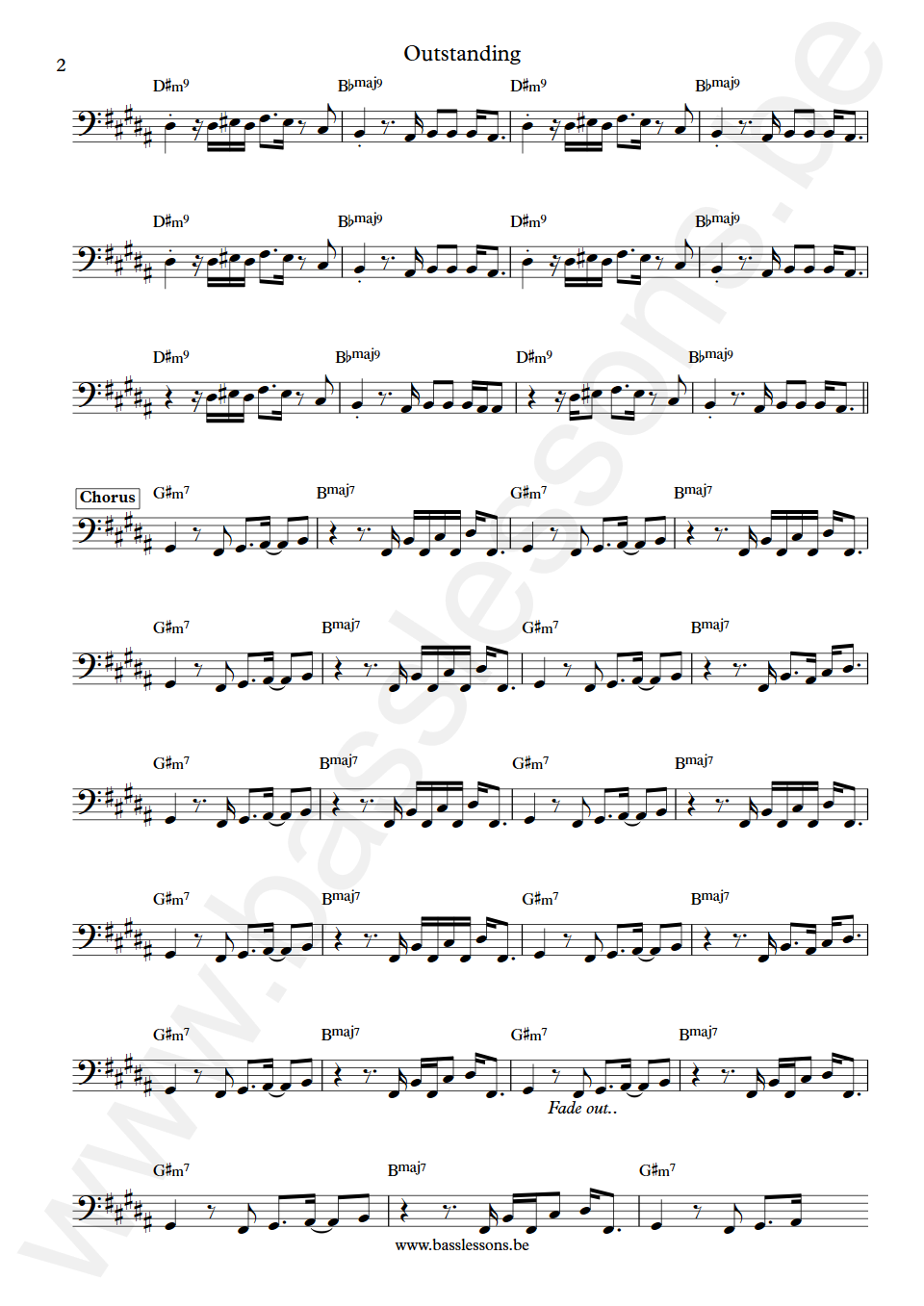 The Gap Band Outstanding Robert Wilson Bass Transcription part 2