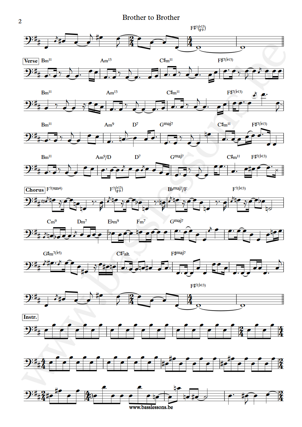 Gino Vanelli Brother to Brother Jimmy Haslip  Bass Transcription part 2