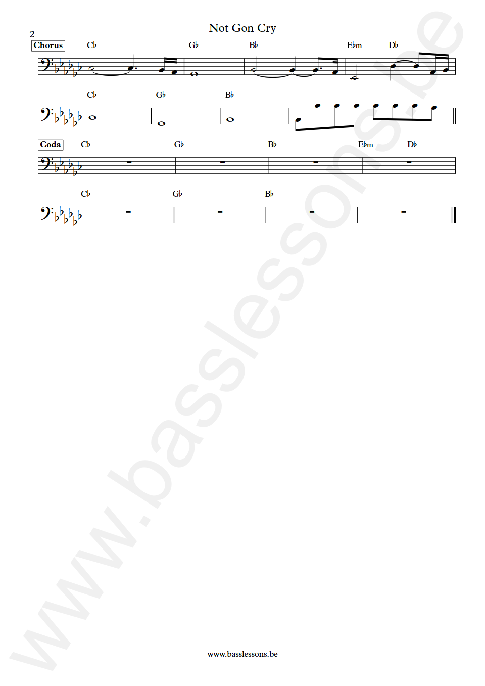 Lykke Li Not Gon Cry Bass Synth Transcription part 2