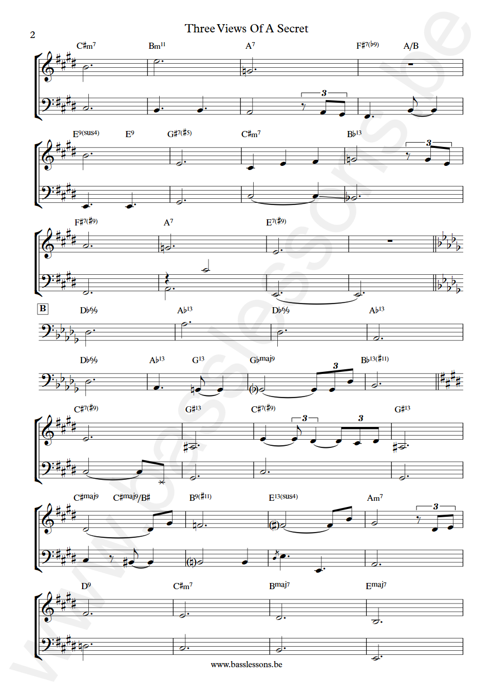 Selma Boragian and Mark Egan Three Views Of A Secret Mark Egan Bas Transcriptie deel 2