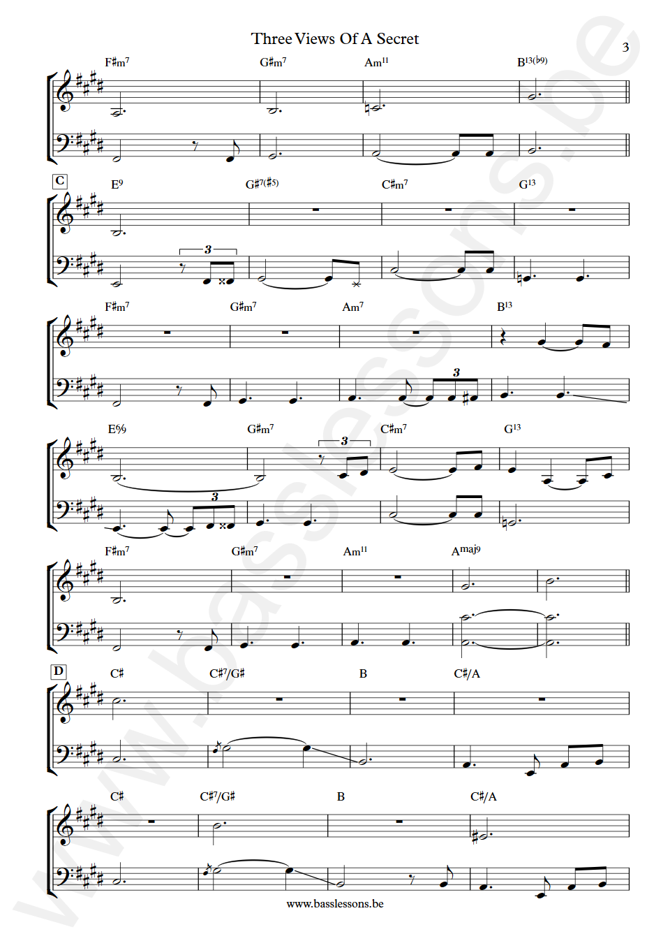 Selma Boragian and Mark Egan Three Views Of A Secret Mark Egan Bas Transcriptie deel 3