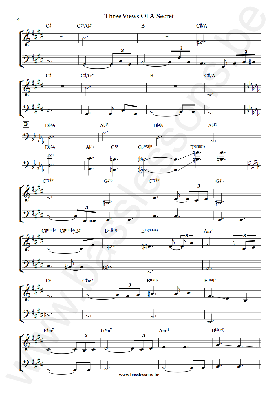 Selma Boragian and Mark Egan Three Views Of A Secret Mark Egan Bas Transcriptie deel 4