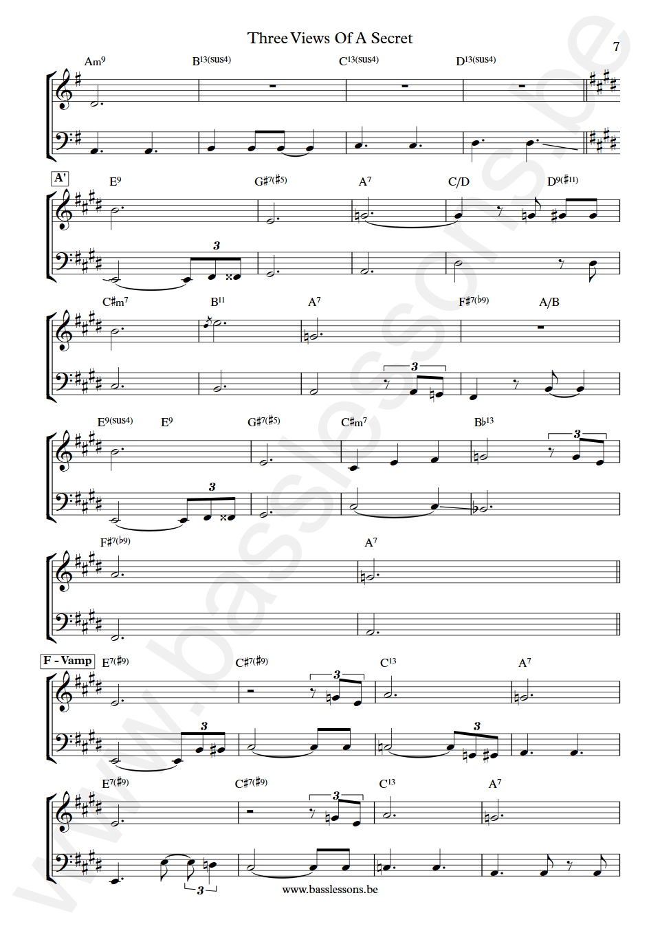 Selma Boragian and Mark Egan Three Views Of A Secret Mark Egan Bas Transcriptie deel 7