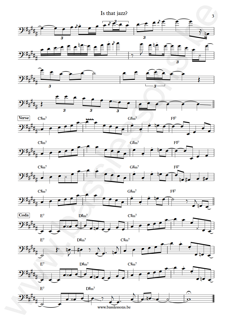 Gil Scott-Heron Is that jazz Robert Gordon Bass Transcription part 3