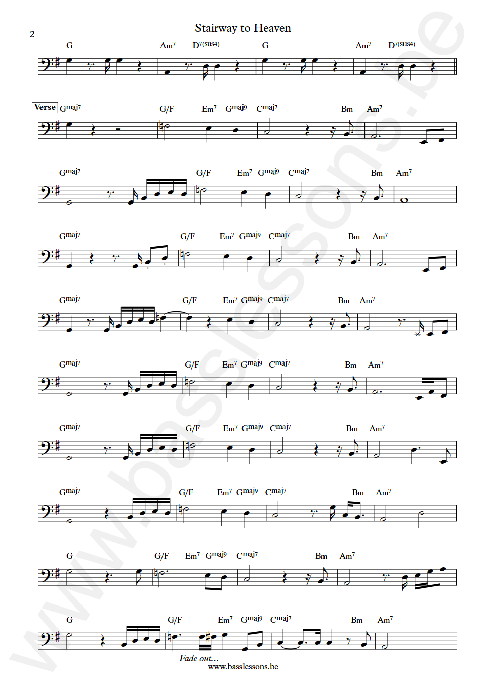 The O'Jays Stairway to Heaven Ronnie Baker Bass Transcription part 2