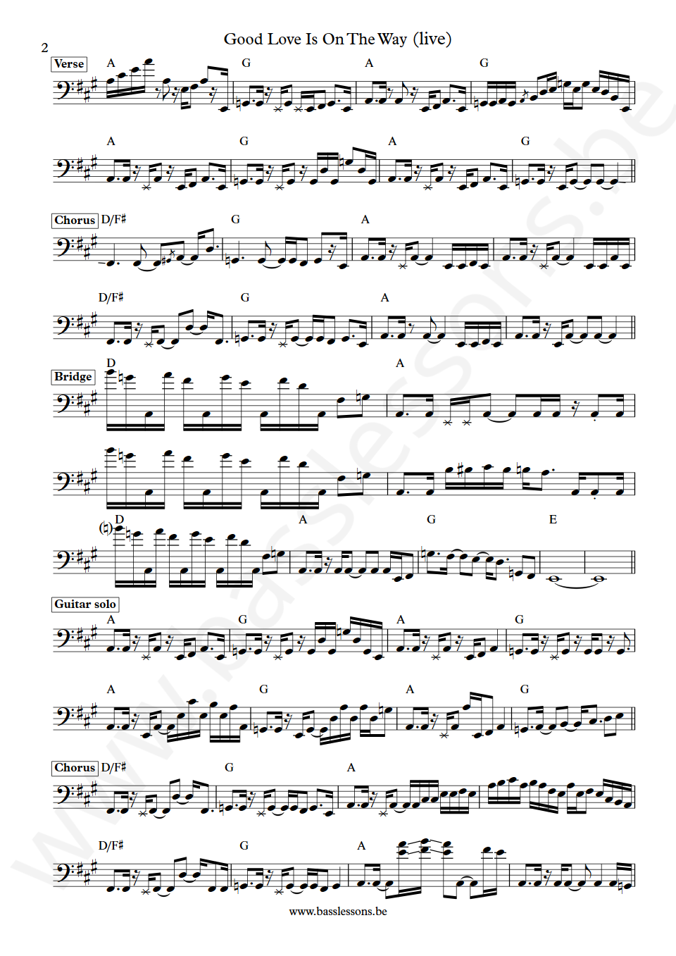 John Mayer Good Love Is On The Way Pino Palladino Bass Transcription part 2