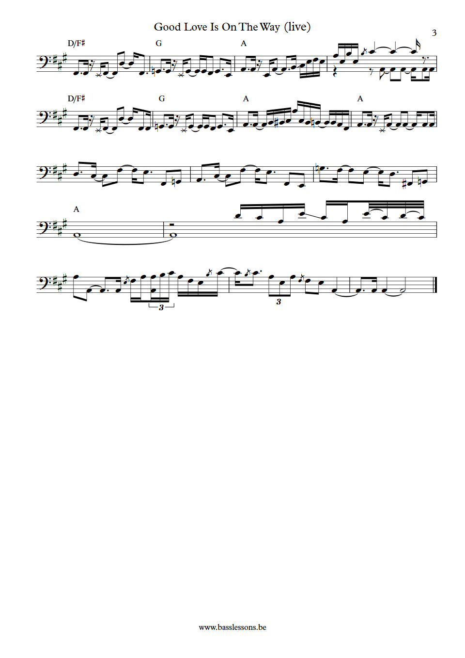 John Mayer Good Love Is On The Way Pino Palladino Bass Transcription part 3