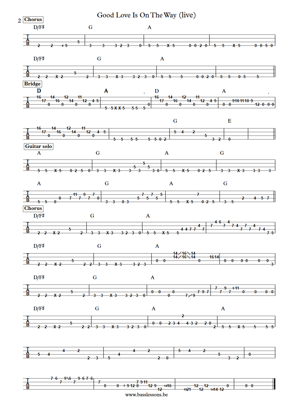 John Mayer Good Love Is On The Way Pino Palladino Bass Transcription Bass Tab part2