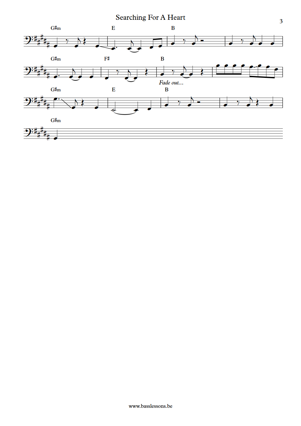 Don Henley Searching For A Heart Jorge Calderón Bass Transcription part 3