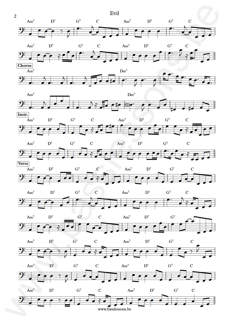 Earth, Wind & Fire Evil Verdine White Bass Transcription part 2