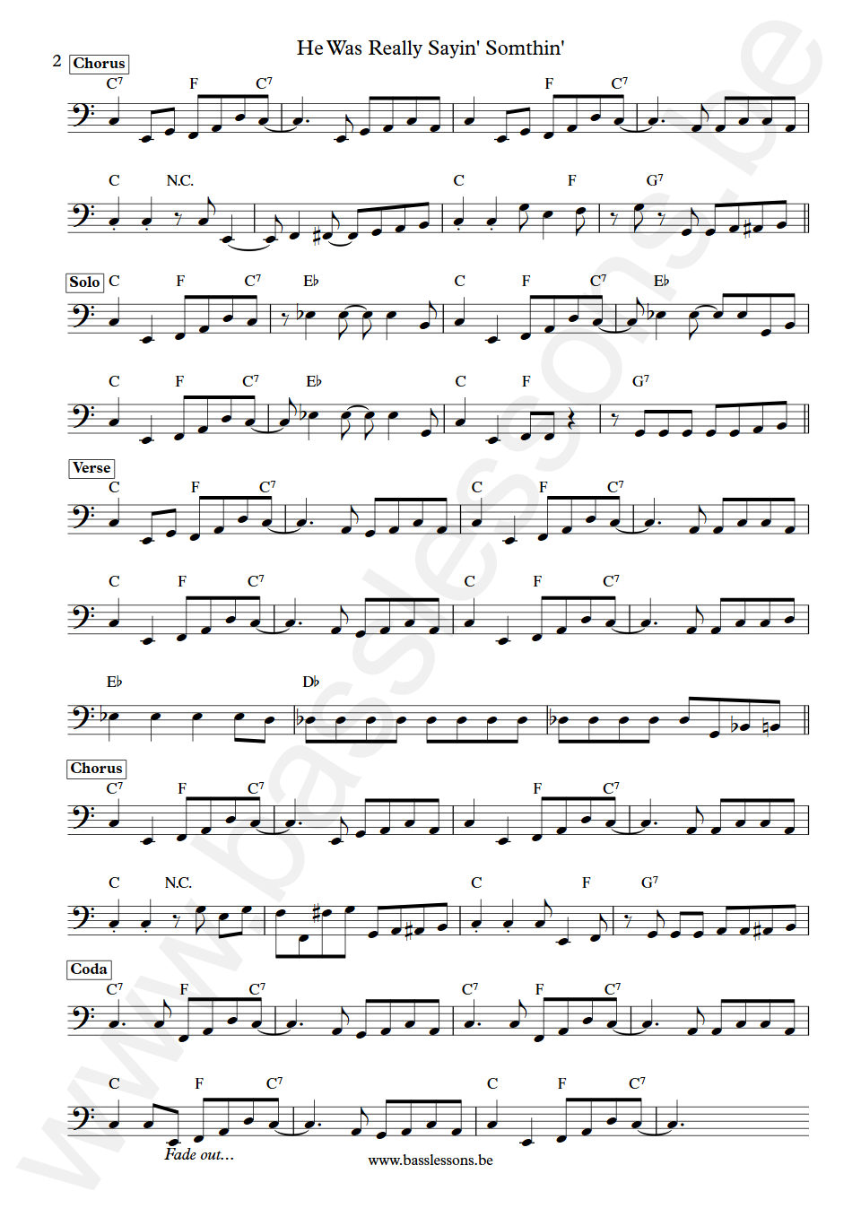 The Marvelettes He Was Really Sayin Somthin James Jamerson Bass Transcription part 2