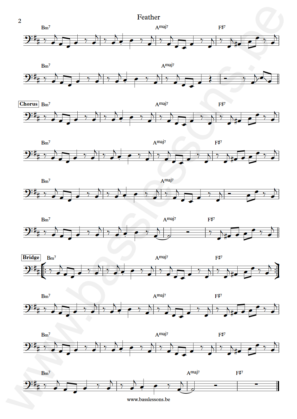 Sabrina Carpenter Feather  Bass Transcription part 2