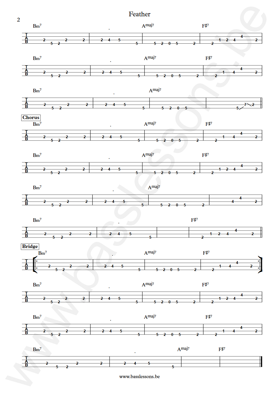 Sabrina Carpenter Feather  Bass Tab part 2