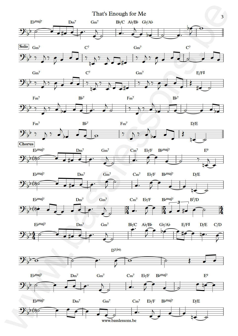 Patti Austin That's Enough for Me Will Lee Bass Transcription part 3