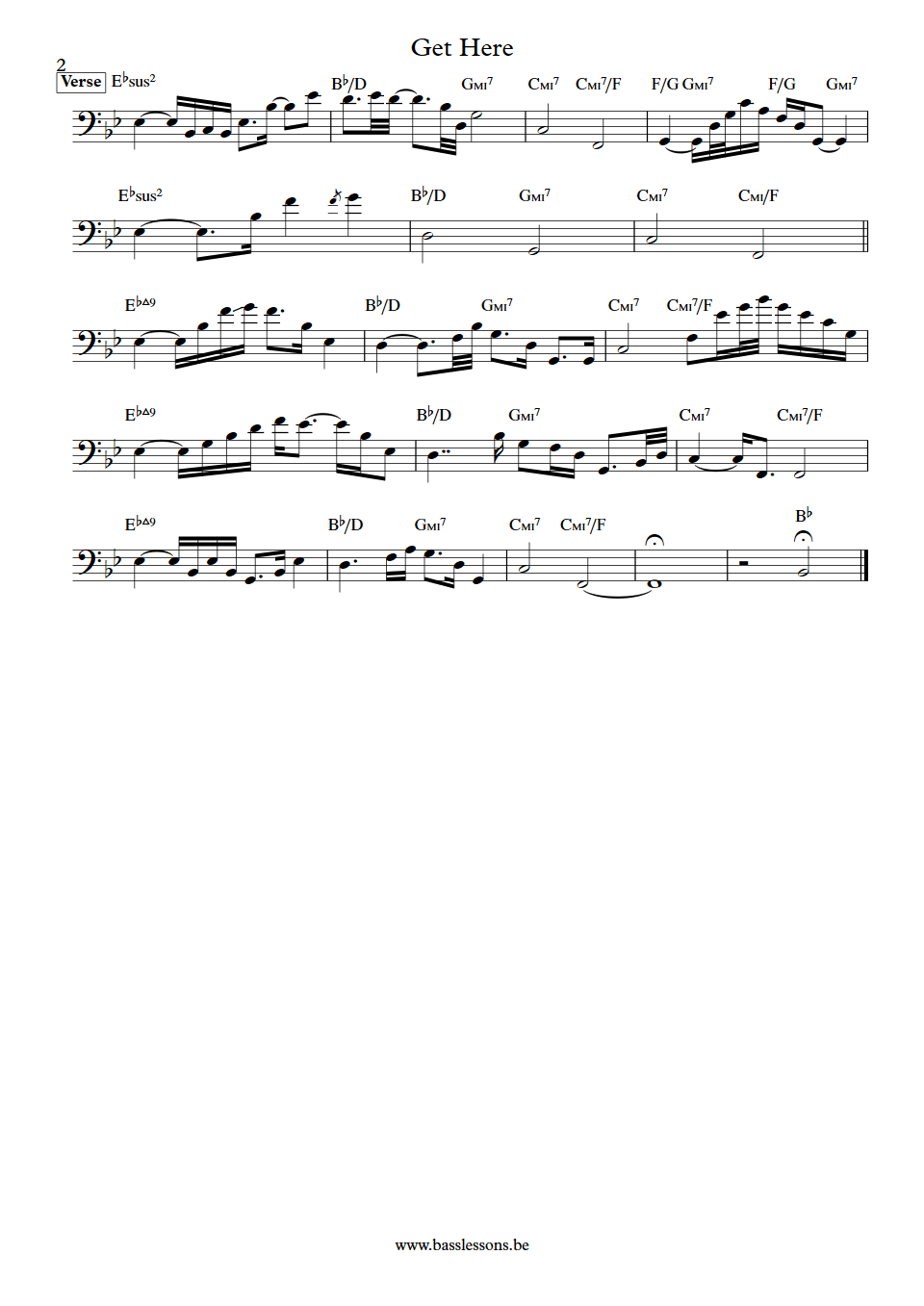 Oleta Adams get here Pino Palladino bass transcription part 2