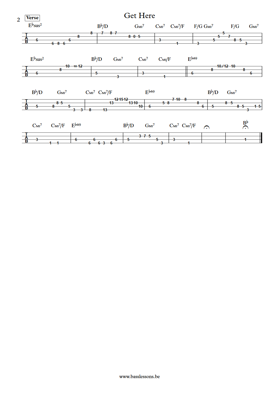 Oleta Adams get here Pino Palladino bass tab part 2