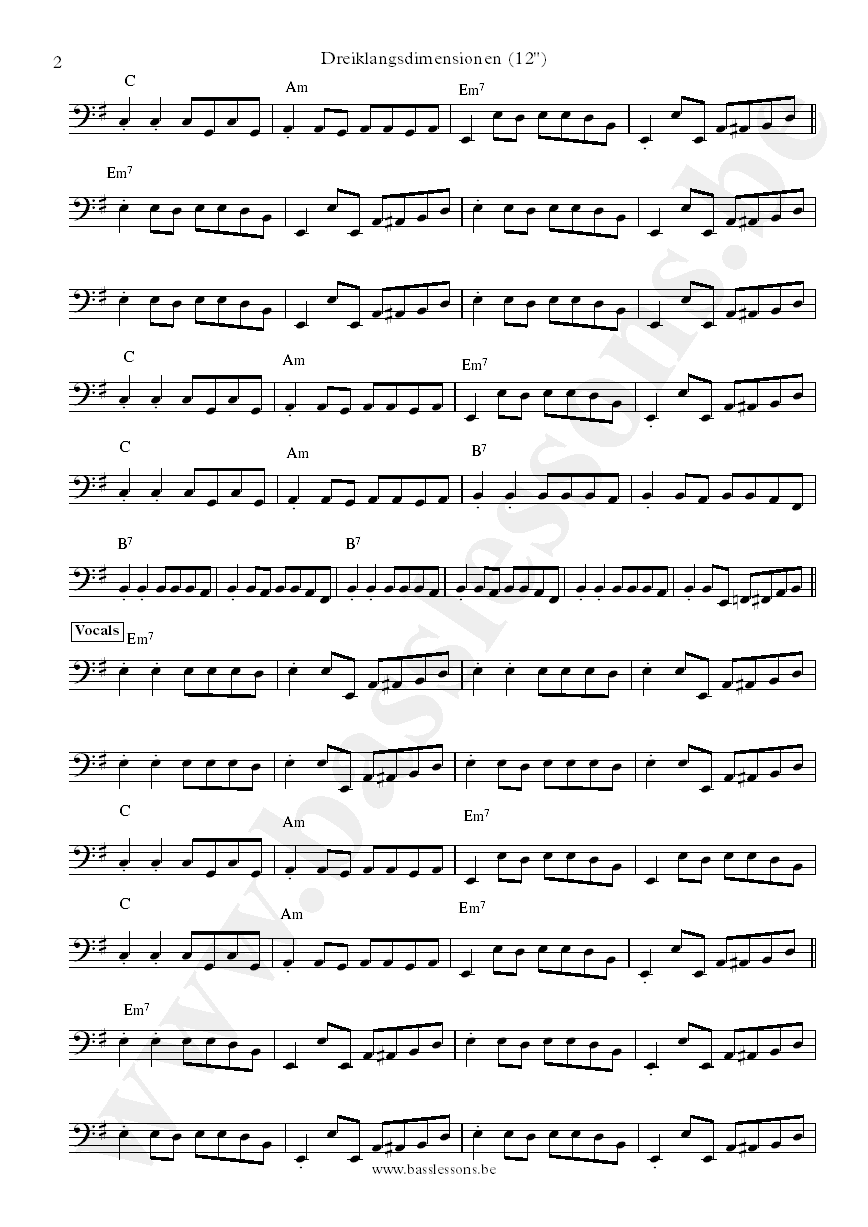 Rheingold Dreiklangsdimensionen bass transcription part 2